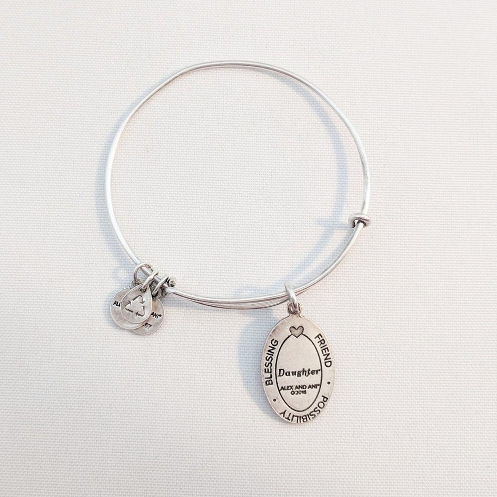 Alex and Ani Silver Daughter Charm Bracelet - Picture 3 of 6